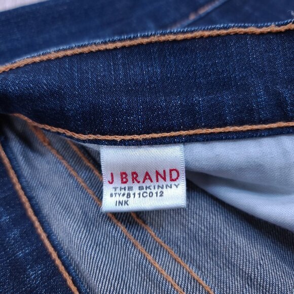 J Brand Womens The Skinny Jeans Size 29 Dark Blue Indigo Denim Stretch Pants - Picture 7 of 9